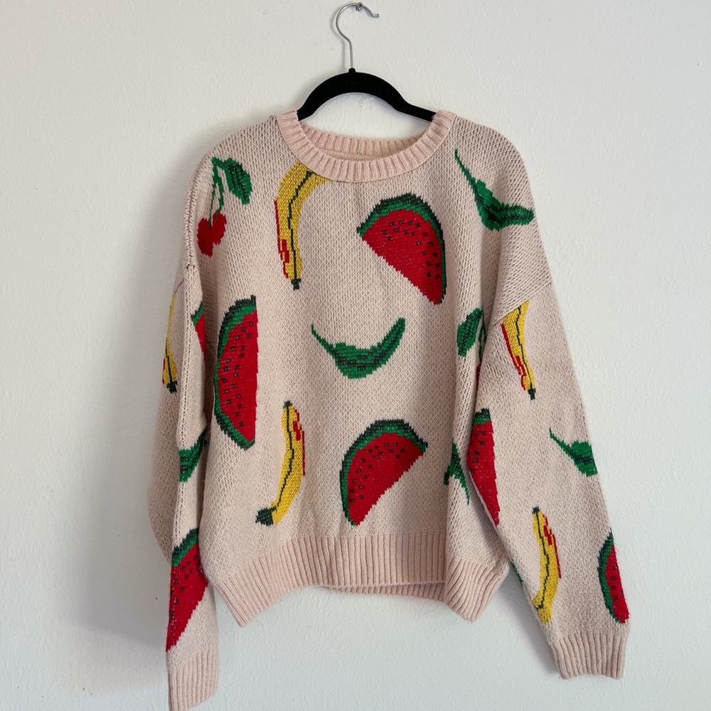 UO Banana and Watermelon Fruit Sweater